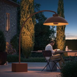Image of Heatsail Dome freestanding heater in Terra finish