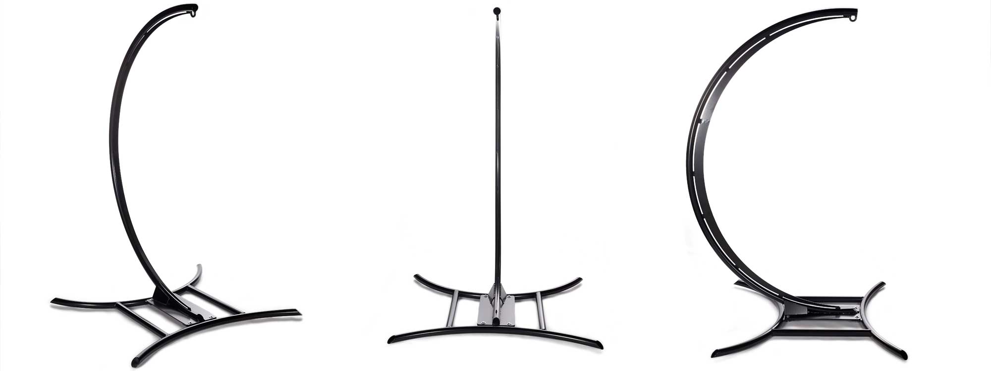 Bios hanging chair stand & heavy duty hanging chair frame in high quality swing seat base materials, free-standing or with in-ground fitting.