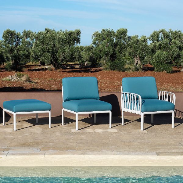 White Komodo MODULAR GARDEN SOFA - MODERN Outdoor Lounge Set In HIGH QUALITY Exterior Furniture MATERIALS By Nardi ITALIAN OUTDOOR FURNITURE Co.