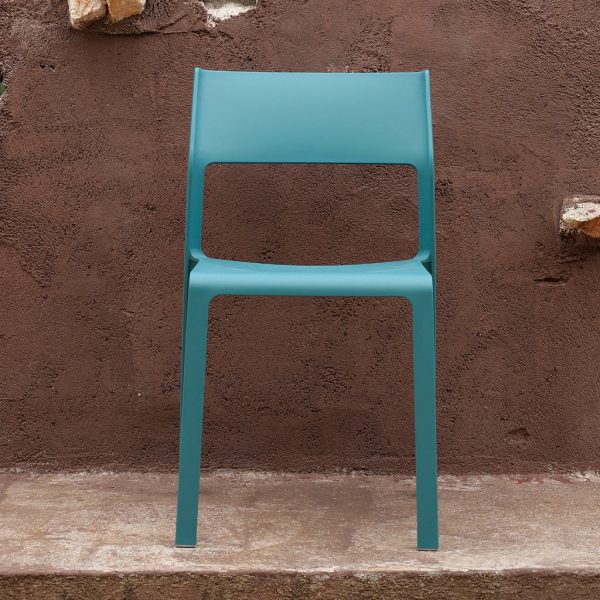 Image of Trill teal-coloured plastic outdoor contract chair by Nardi