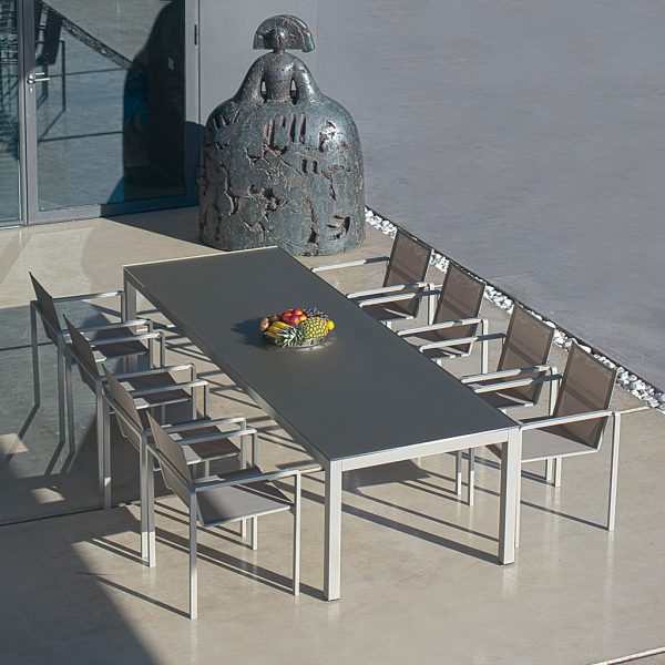 Birdseye image of Alura & Taboela modern garden dining furniture by Royal Botania outdoor furniture