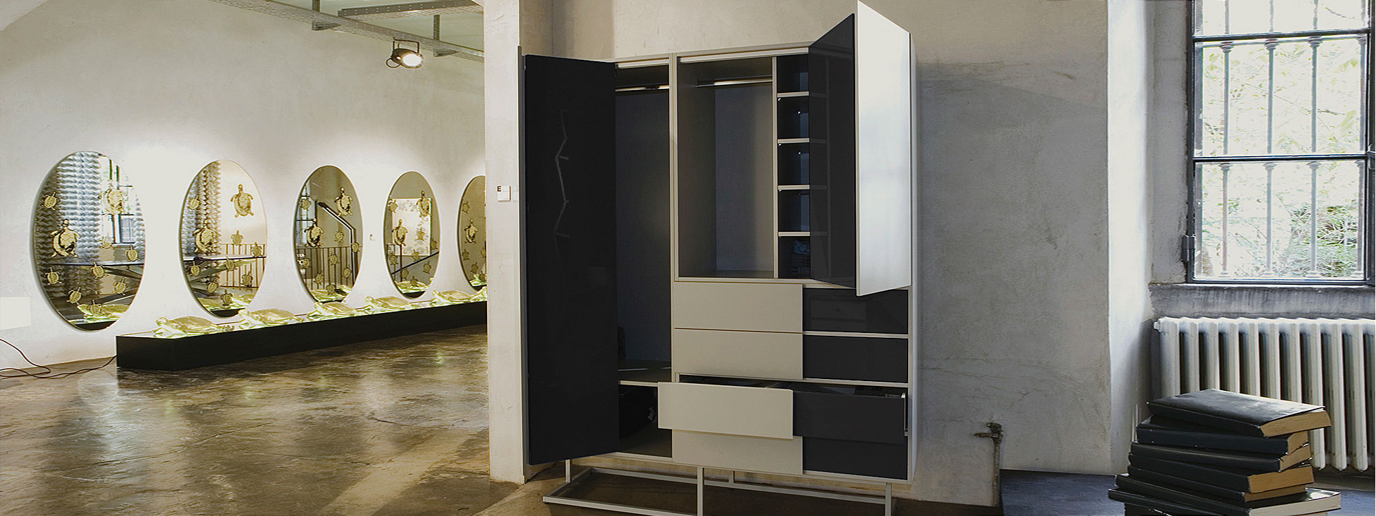 Quodes Teca Contemporary Wardrobe, Modern Chest of Drawers,Bedside Table, Dressboy. Luxury Design By Alfredo Häberli.