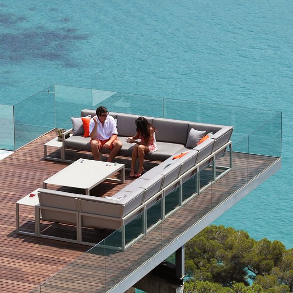 Ninix Lounge modern garden sofa is a luxury design garden sofa & modular garden sofa by Royal Botania outdoor furniture company.