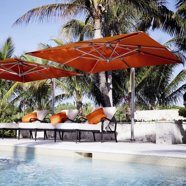 Tuuci Ocean Master Max Cantilever Parasols. Modern Cantilever Parasols In Marine Grade Parasol Materials. Residential, Hospitality And Hotel Parasols.