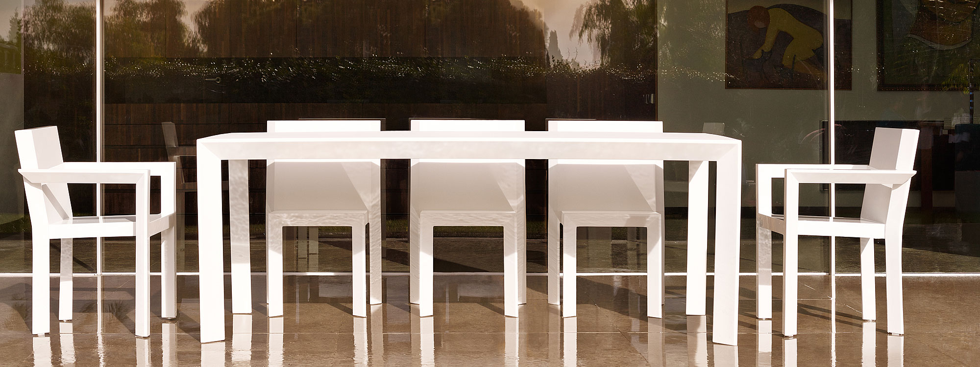 Image of Vondom Frame linear garden dining furniture