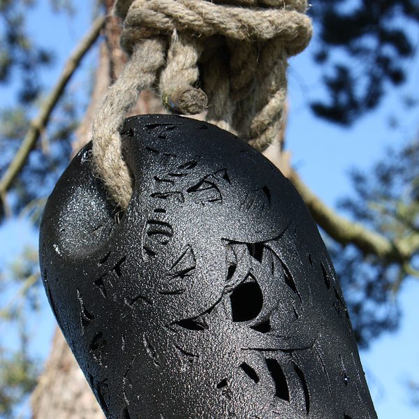 Image of detail of the neck of Bios Hide swing seat.