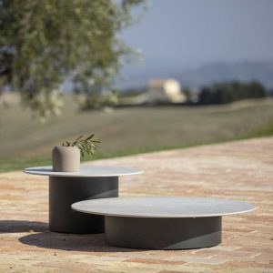 Branta outdoor low tables & modern garden coffee tables in quality garden furniture materials by Todus stainless steel garden furniture