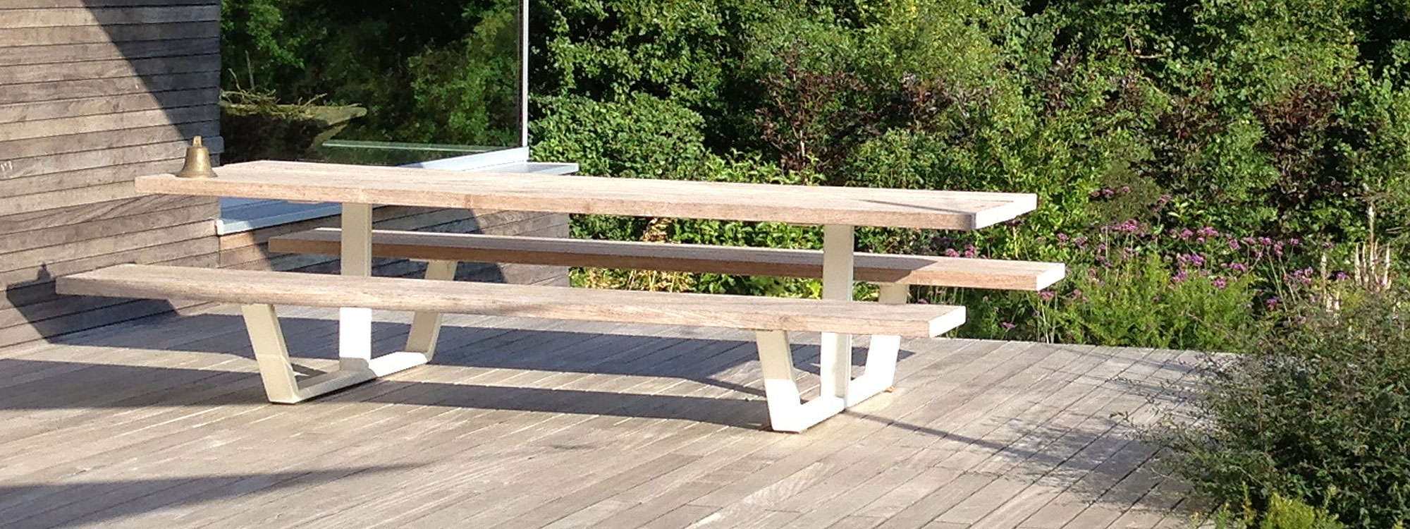 Cassecroute MODERN Picnic Table & LUXURY PICNIC FURNITURE. SHORT Or LONG Picnic Table Sizes Up To 14m Made In High QUALITY Picnic Furniture Materials. Cassecroute DESIGNER Picnic FURNITURE Designed By Ronald Mattelé.