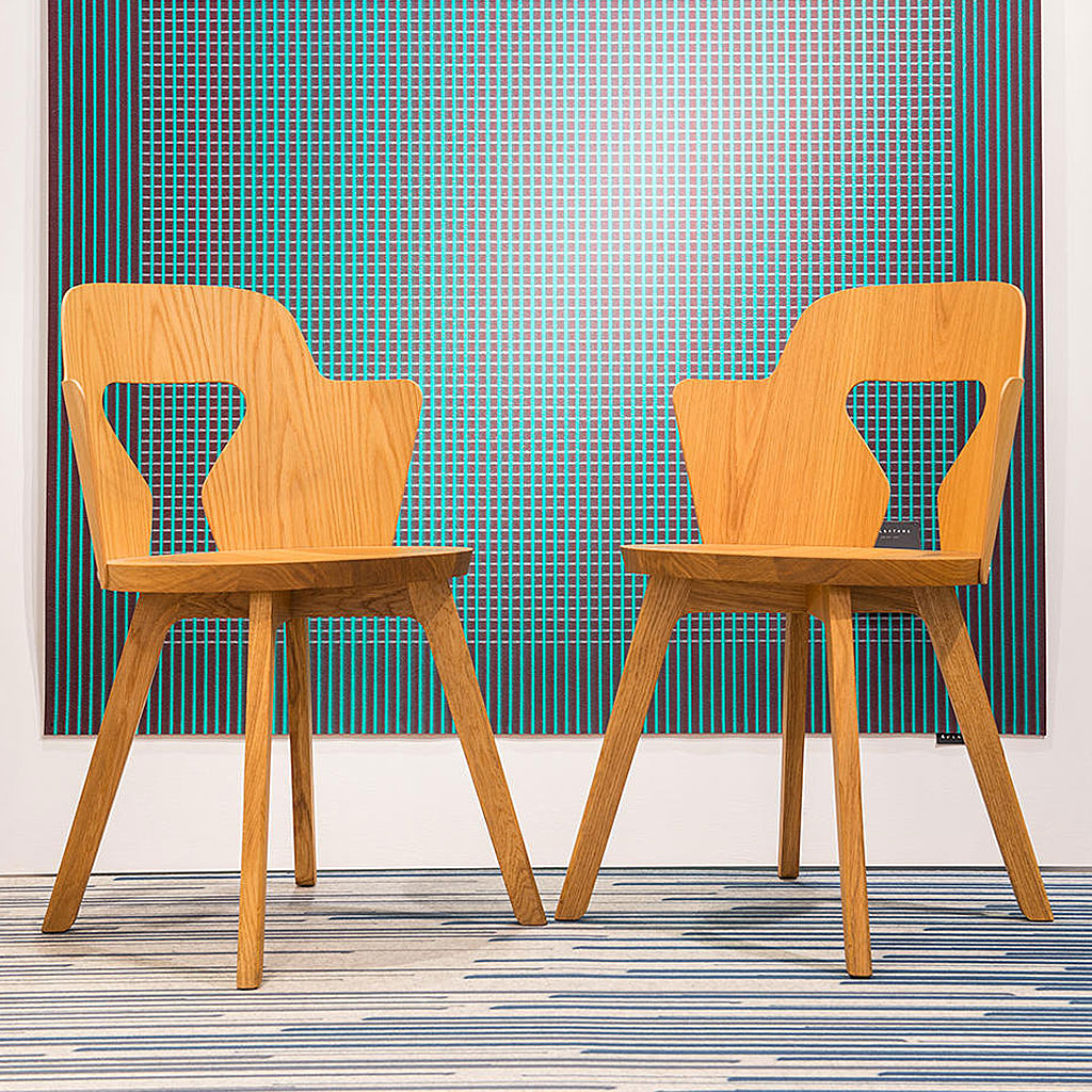 Quodes Stammplatz Modernist Dining Armchair In Solid Oak & Oak Veneer. Contemporary Interior Chair By Alfredo Häberli. High Quality Designer Chair, Modern Design Furniture Company.