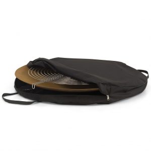 Studio image of open Discolo fire pit carry bag by AK47 Design