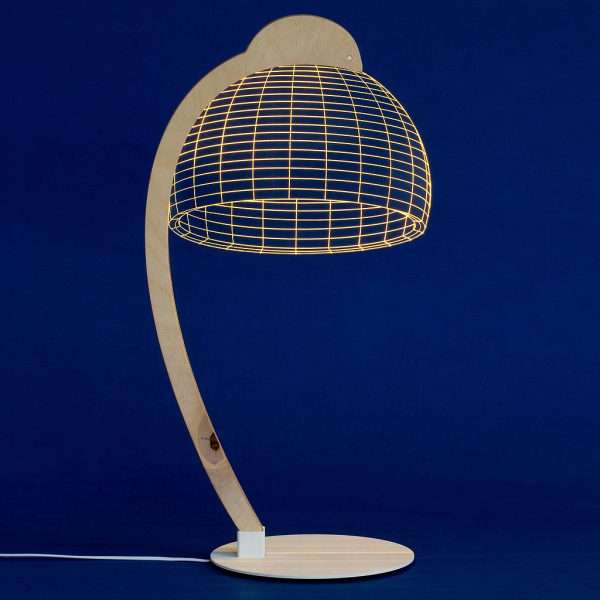 Image of Dome LED optical illusion table lamp with retro design from Bulbing collection by Studio Cheha