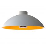 Heatsail Dome Pendant Exterior Electric Heater & Lamp - suspended outdoor heater in white