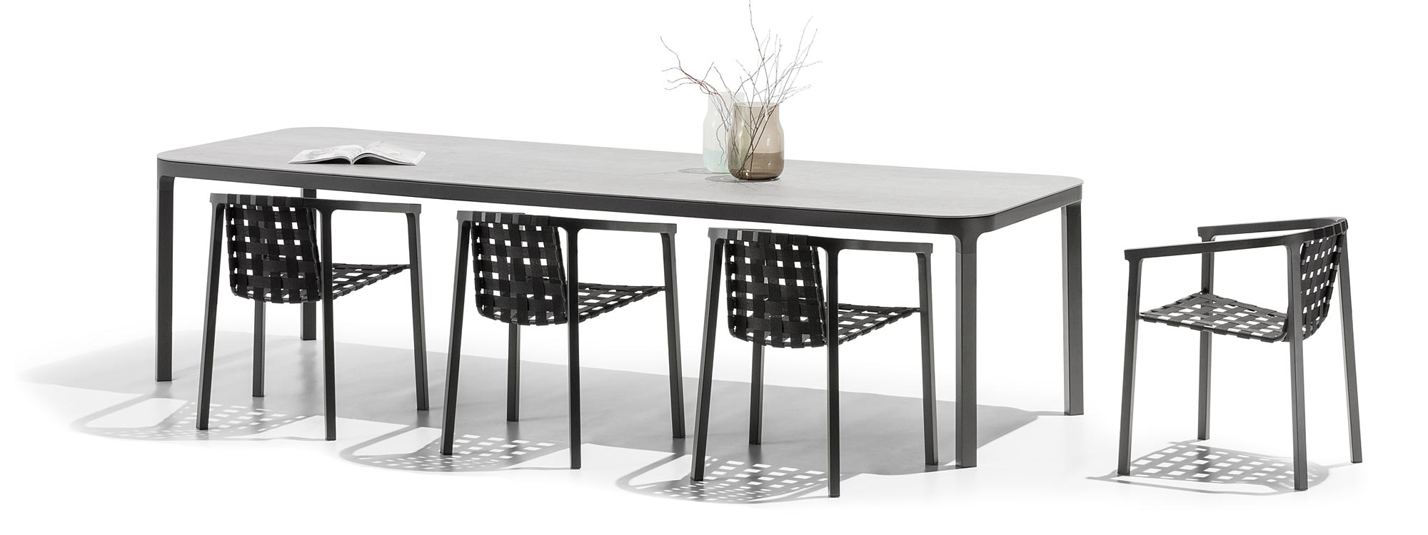 Duct garden dining table and chair have designed by Studio Segers and are hand-made in Czech Republic by Todus
