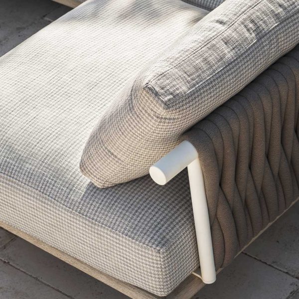 Eden garden sofa with padded polyester belt back