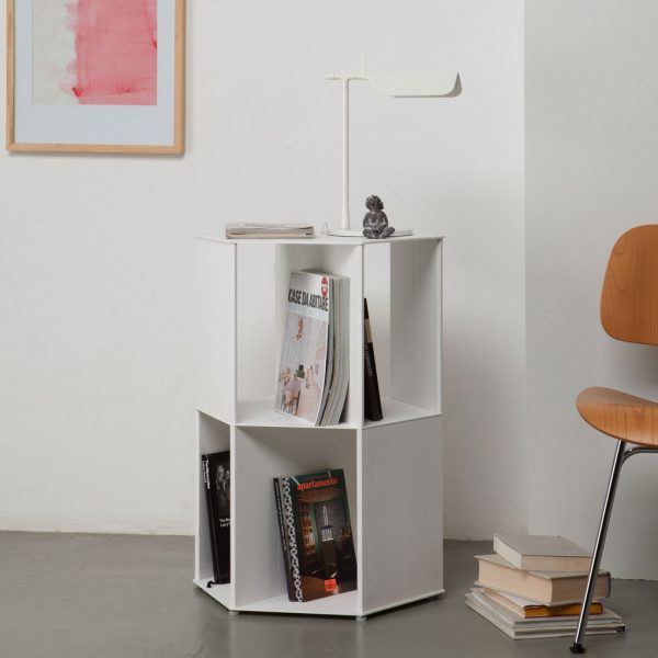 Quodes HEXAGON Geometric Storage Furniture - Minimalist Pedestal Bookcase, Side Table, Room Divider. High Quality Modern Design Furniture.
