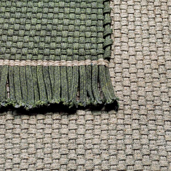 Detail of Knot hand-woven garden rug