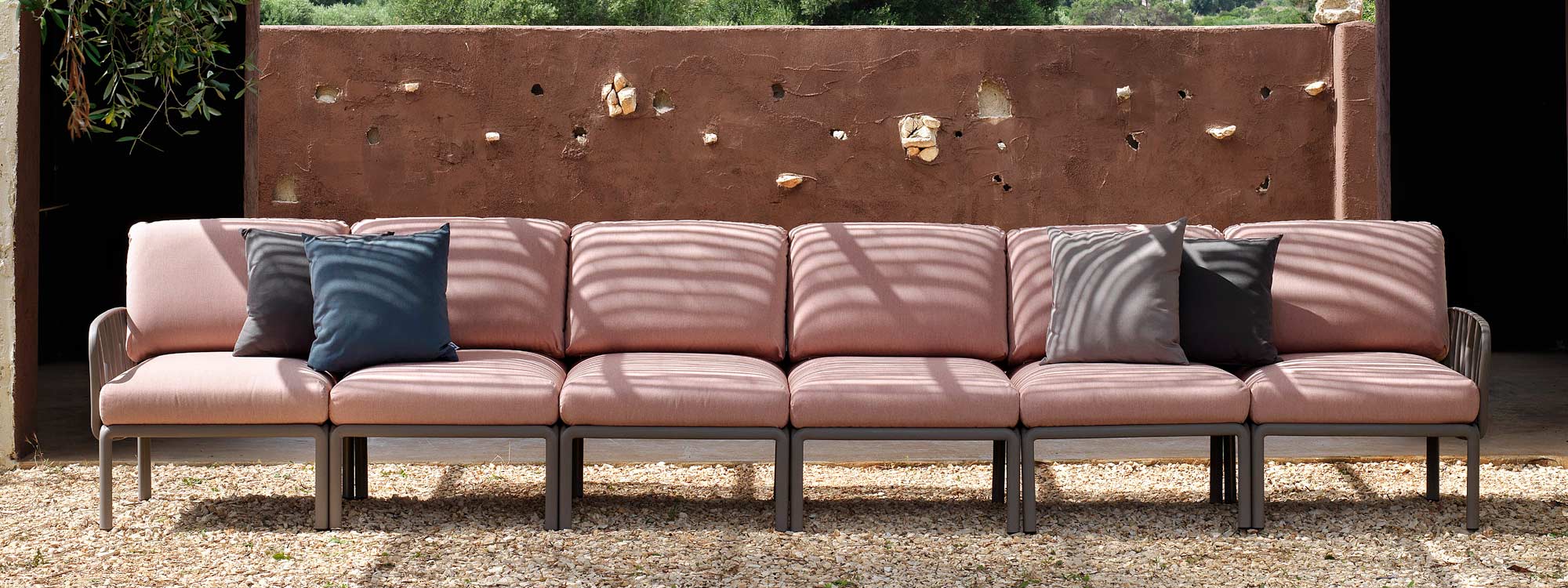 Dove / Tortora Komodo MODULAR GARDEN SOFA - MODERN Outdoor Lounge Set In HIGH QUALITY Exterior Furniture MATERIALS By Nardi ITALIAN OUTDOOR FURNITURE Co.