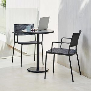 GO Bistro Table & Less contemporary garden chair by Cane-line