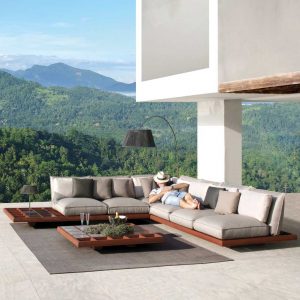 Mozaix outdoor corner sofa by Royal Botania furniture