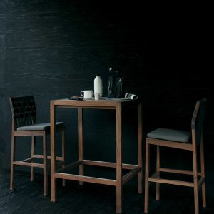 Network teak bar stool is a modern garden bar stool in high quality exterior furniture materials by Roda luxury outdoor furniture company.