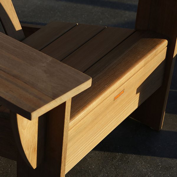 Image of detail of New England teak garden chair by Royal Botania