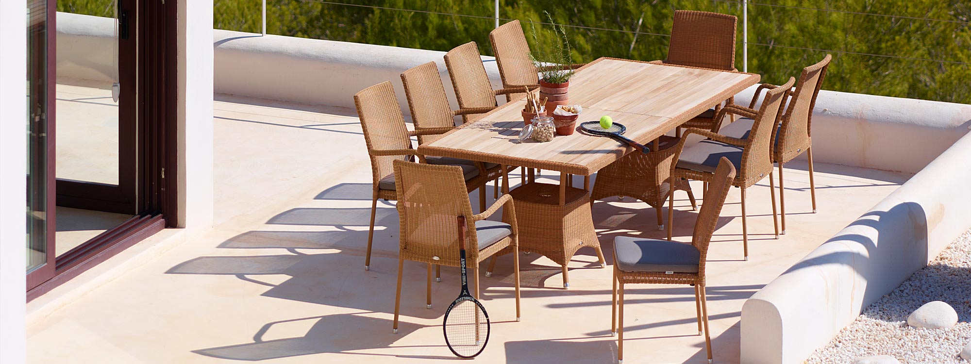 Newman rattan garden chair is a woven outdoor chair in high quality outdoor furniture materials by Caneline whicker garden furniture co.