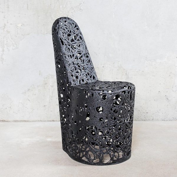 Image of side view of black Only basalt fiber chair by Unknown Nordic