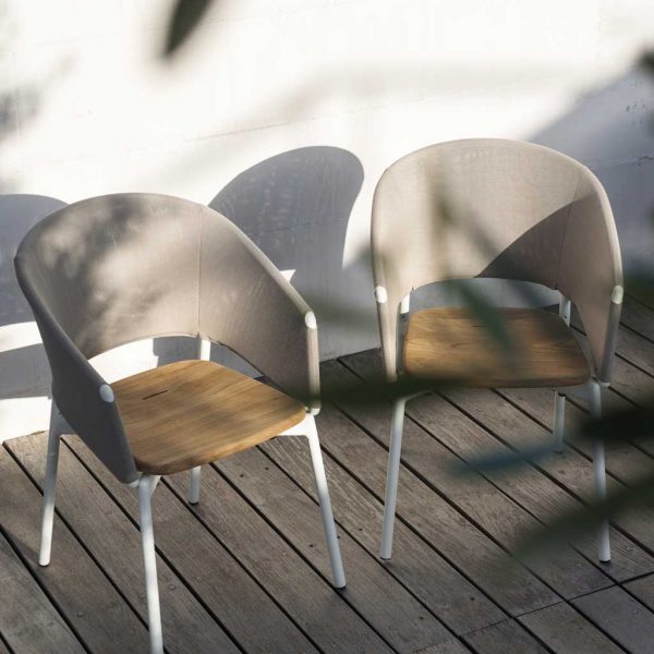 Piper Comfort garden chair is a contemporary outdoor tub chair in all-weather furniture materials by Roda modern garden furniture company