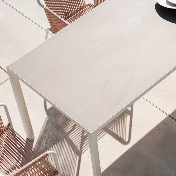 Image of aerial view of RODA Plein Air garden table's ceramic table top