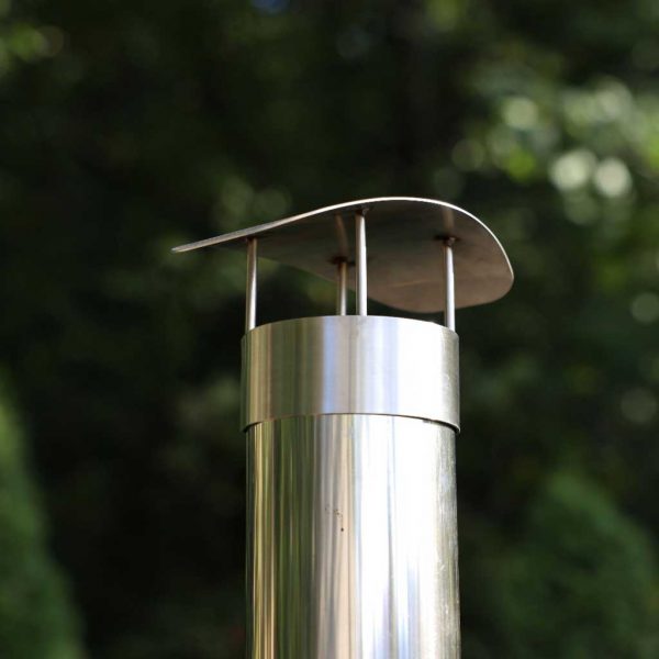Image of stainless steel chimney used for M-Classic wood-fired pizza oven