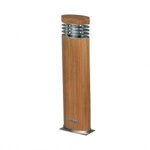 Ellipse MODERN BOLLARD LIGHT - Luxury TEAK And STAINLESS STEEL Post Lamp In HIGH QUALITY Exterior Lighting MATERIALS By ROYAL BOTANIA Outdoor Lighting