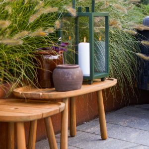 Royal TEAK LOW TABLE - MODERN Garden COFFEE TABLES & Outdoor SIDE TABLES In HIGH QUALITY TEAK Furniture Materials By Cane-line GARDEN FURNITURE Company
