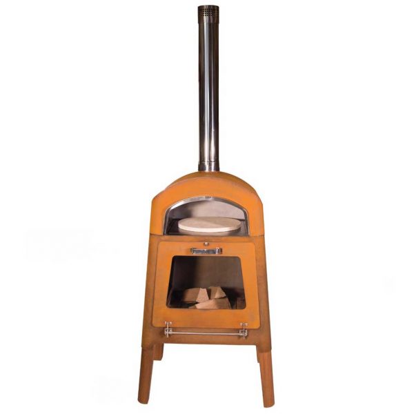 Corten Steel Version Of M-CLASSIC Pizza Oven & Outdoor Fireplace - WOOD-BURNING Garden STOVE & MODERN PIZZA OVEN In HIGH QUALITY Pizza Oven MATERIALS - Ideal Gifts for the Garden