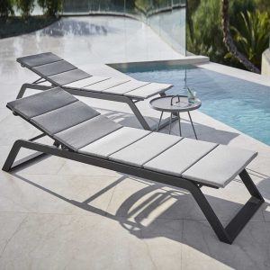 Siesta SUN LOUNGER Is A STACKABLE ADJUSTABLE Sunbed In HIGH QUALITY Outdoor Furniture Materials By Cane-line MODERN GARDEN FURNITURE