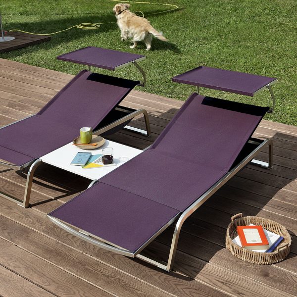 Coro L3 modern exterior sun lounger - marine quality sun lounger / high quality contract sun lounger designed by Sergio Brioschi for Coro, designer garden furniture company.