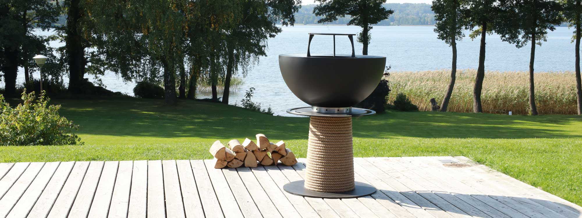 Black Stainless Steel Lighthouse GARDEN FIREPLACE & GRILL Is A MODERN BBQ In HIGH QUALITY Barbecue Materials By Masuria LUXURY OUTDOOR GRILL Company, Poland.