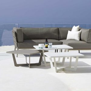 Time Out OUTDOOR COFFEE TABLE - Garden LOW TABLES & Garden SIDE TABLE In HIGH QUALITY Exterior Furniture Materials By CANE-LINE - Denmark