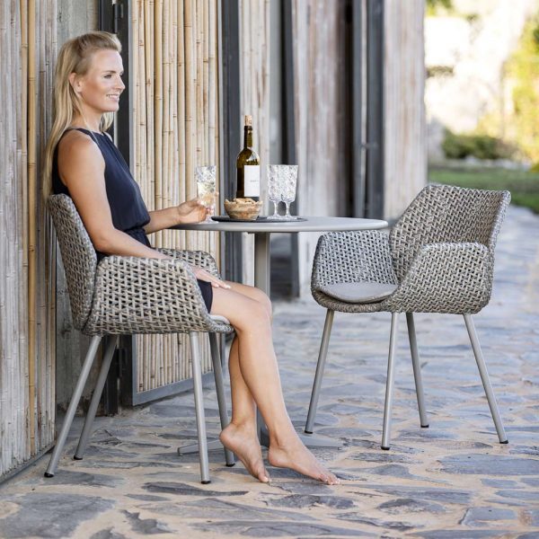 Vibe RATTAN Garden CHAIR Is A MODERN Outdoor DINING CHAIR In HIGH QUALITY Garden Furniture MATERIALS By Cane-line ALL-WEATHER Dining FURNITURE