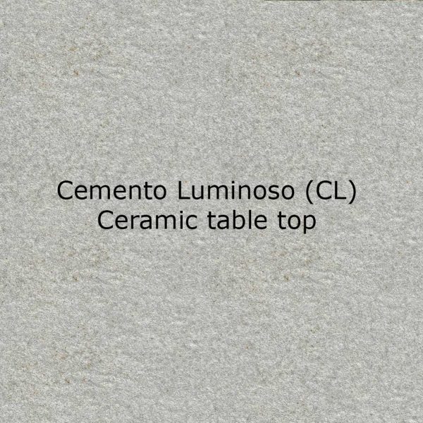 Image of swatch of Cemento Luminoso ceramic used for Organix garden table by Royal Botania