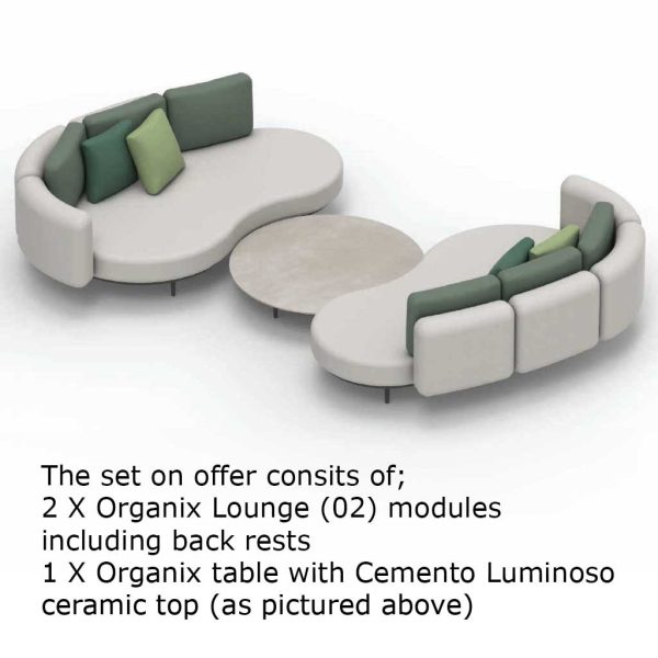 Render of pair of Organix garden sofas by Royal Botania