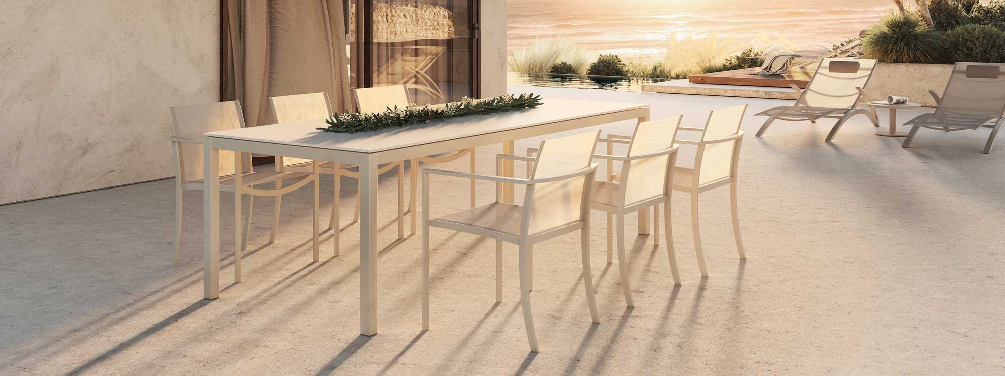 image showing white luxury garden chair and table royal Botania