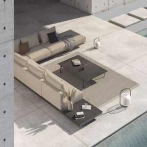 Image of aerial view of Dongo modern outdoor corner sofa by Todus