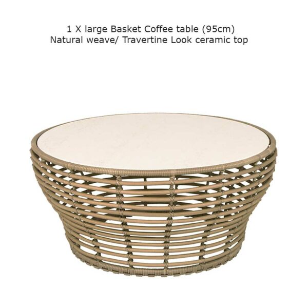Studio image of Cane-line Basket modern garden low table