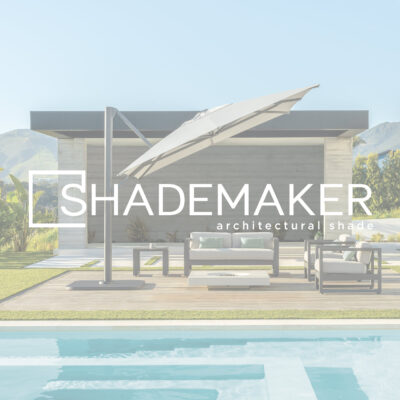 Image of thumbnail swatch showing Shademaker logo with image of Solaris parasol in the background