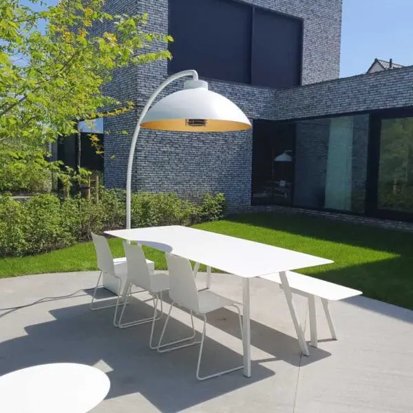 Image of White Heatsail Dome FS free-standing heater