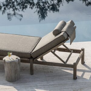 Image of Gommaire Mieke sunlounger with cushion