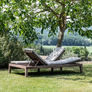 Gommaire Double Sunlounger Lisa with opposing head rests