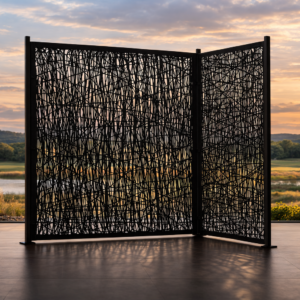 Image of Unknown Nordic Bas divider screen in basalt fibre with stainless steel surround