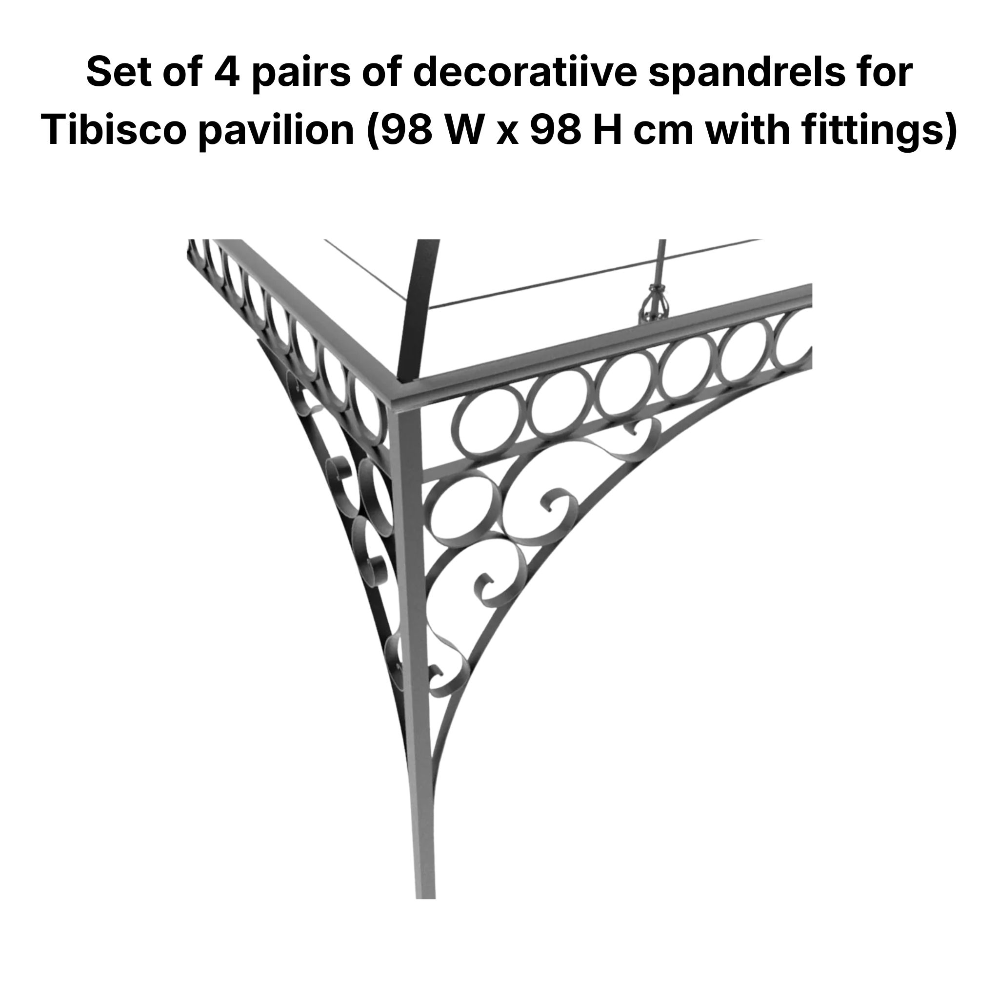 Studio image of decorative spandrels used for Tibisco pavilion by Unopiu