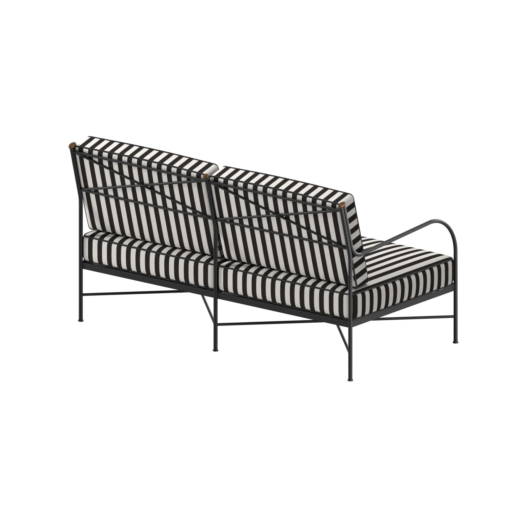 Studio image of rear of Unopiu Igea 2-seater sofa IGDIV2